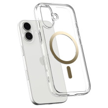 SPIGEN case ULTRA HYBRID MAG compatible with MagSafe for IPHONE 17 clear gold SPIGEN case ULTRA HYBRID MAG compatible with MagSafe for IPHONE 17 clear gold