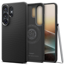 SPIGEN dėklas LIQUID AIR MAG, suderinamas su MagSafe, skirtas SAMSUNG S26 Ultra matinės juodos spalvos