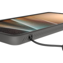 SPIGEN dėklas LIQUID AIR MAG, suderinamas su MagSafe, skirtas SAMSUNG S26 Ultra, marmuro pilkos spalvos
