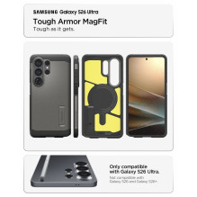 SPIGEN case TOUGH ARMOR compatible with MagSafe for SAMSUNG S26 Ultra gunmetal