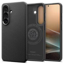 SPIGEN dėklas LIQUID AIR MAG, suderinamas su MagSafe, skirtas SAMSUNG S26 Plus, matinės juodos spalvos SPIGEN dėklas LIQUID AIR MAG, suderinamas su MagSafe, skirtas SAMSUNG S26 Plus, matinės juodos spalvos