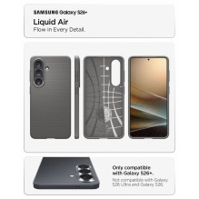 SPIGEN dėklas LIQUID AIR, skirtas SAMSUNG S26 Plus, marmuro pilkos spalvos