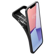SPIGEN Liquid Air dėklas iPhone 12 / 12 PRO matinės juodos spalvos