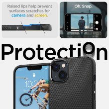 SPIGEN dėklas LIQUID AIR iPhone 14 matinės juodos spalvos SPIGEN dėklas LIQUID AIR iPhone 14 matinės juodos spalvos