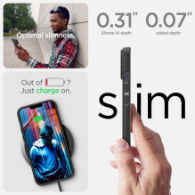 SPIGEN dėklas LIQUID AIR iPhone 14 matinės juodos spalvos SPIGEN dėklas LIQUID AIR iPhone 14 matinės juodos spalvos