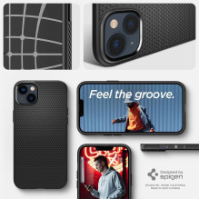 SPIGEN dėklas LIQUID AIR iPhone 14 matinės juodos spalvos SPIGEN dėklas LIQUID AIR iPhone 14 matinės juodos spalvos