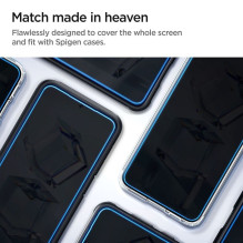 SPIGEN grūdinto stiklo GLAS.TR "EZ FIT" 2 vnt. pakuotė, skirta SAMSUNG S23 telefonui, skaidrus