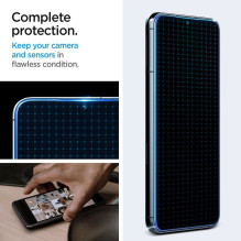 SPIGEN grūdinto stiklo GLAS.TR "EZ FIT" 2 vnt. pakuotė, skirta SAMSUNG S23 telefonui, skaidrus