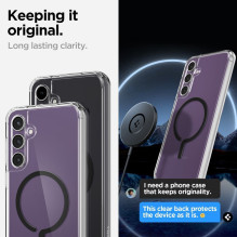 SPIGEN dėklas ULTRA HYBRID Onetap Ring, suderinamas su MagSafe SAMSUNG S23 FE, juodas