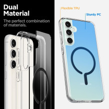 SPIGEN dėklas ULTRA HYBRID Onetap Ring, suderinamas su MagSafe SAMSUNG S23 FE, juodas
