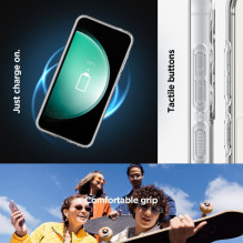 SPIGEN dėklas ULTRA HYBRID Onetap Ring, suderinamas su MagSafe SAMSUNG S23 FE, juodas