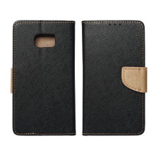 Atverčiamas dėklas, skirtas „Samsung A57 Fancy Book“, juodas / auksinis