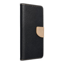 Atverčiamas dėklas, skirtas „Samsung A57 Fancy Book“, juodas / auksinis