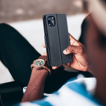 Atverčiamas dėklas, skirtas „Samsung A57 Fancy Book“, juodas