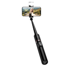 Selfie stick tripod with remote control + LED light Hoco K34 black