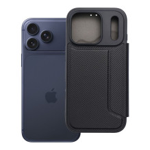 iPhone 17 PRO Razor Book atverčiamas dėklas, juodas