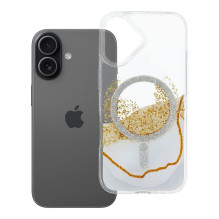 Case for iPhone 17 Golden compatible with MagSafe white Case for iPhone 17 Golden compatible with MagSafe white