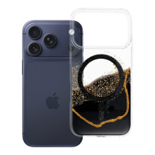 Case for iPhone 17 Pro Golden compatible with MagSafe black