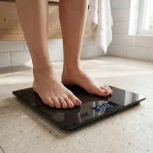 Bathroom scale ADLER AD 8194s STRIPES rechargeable USB-C Black Bathroom scale ADLER AD 8194s STRIPES rechargeable USB-C Black