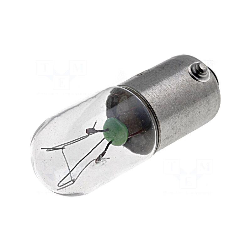 Kaitrinė lemputė: bajonetinė, BA9S, 30 V nuolatinės srovės, 67 mA, lemputė: T3 1/4, 2 W, ilgis: 30 mm