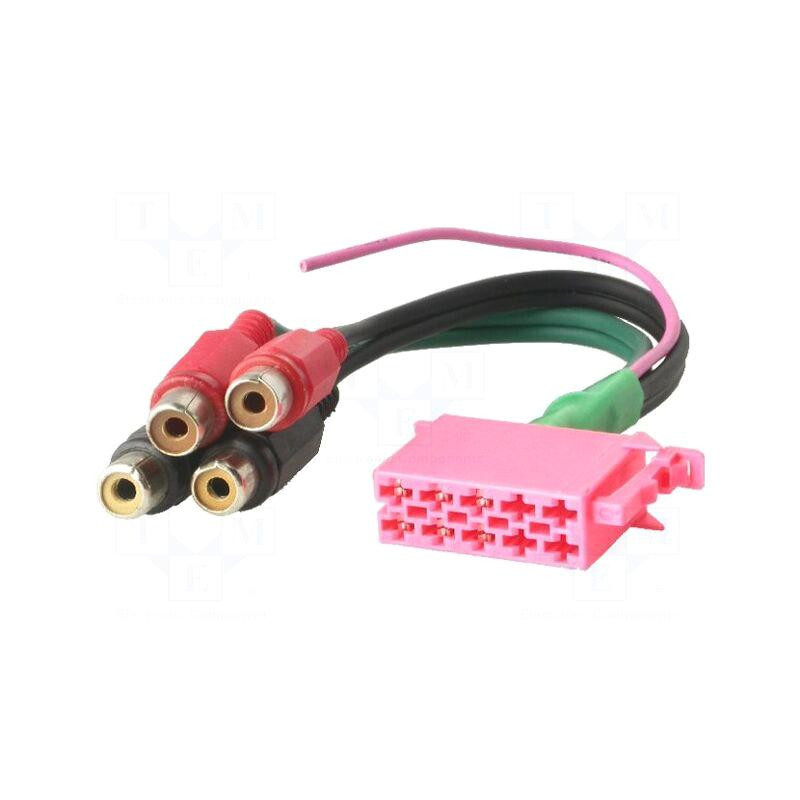 ISO plug, RCA socket x4, PIN: 11