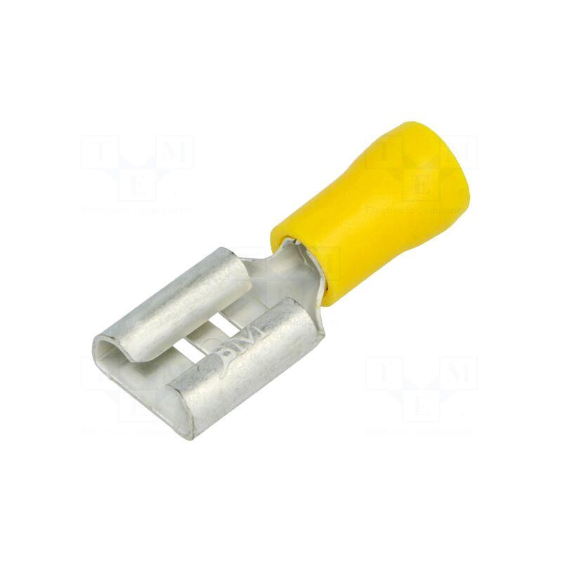 Gnybtas: plokščias, 9,8 mm, 1,1 mm, lizdas, 4÷6 mm2, užspaustas, kabeliui