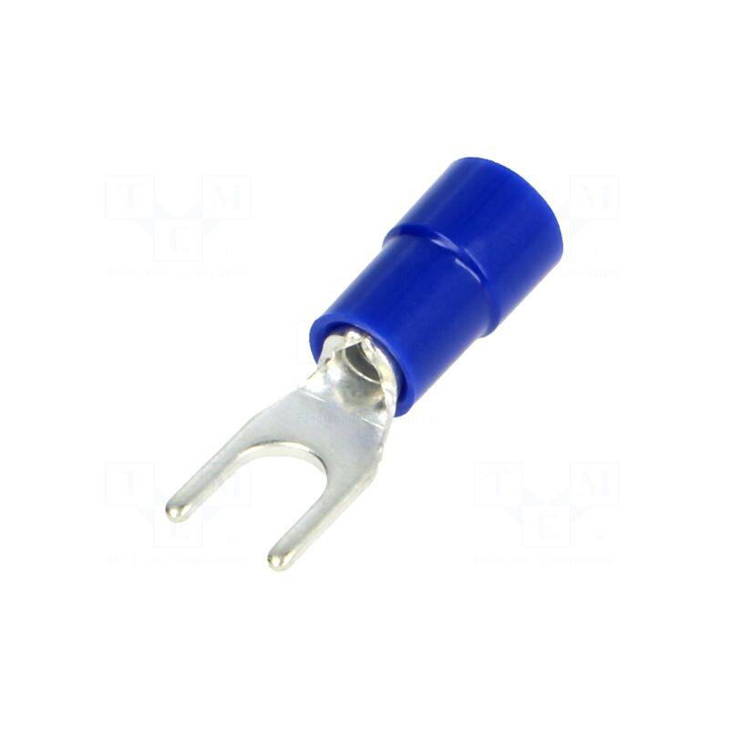 Tipas: šakutė, M4, Ø: 4,2 mm, 1,5÷2,5 mm2, užspausta, kabeliui, izoliuota