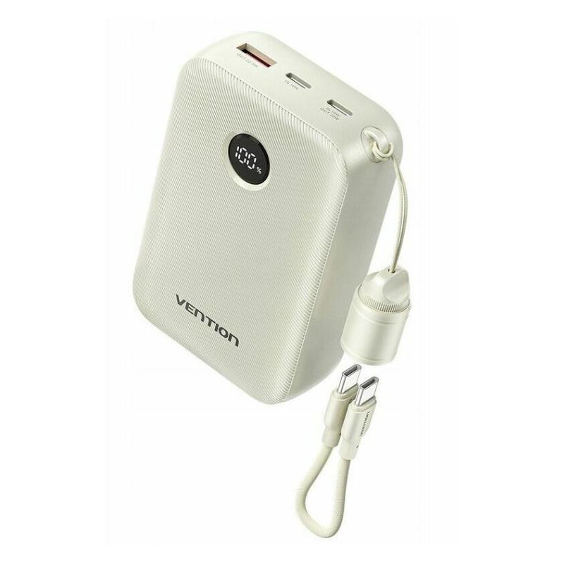 Vention 20000mAh 2 x USB-C 1x USB-A z wyswietlaczem 22.5W bezowy