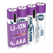Įkraunami elementai ANSMANN AAA, 400 mAh, 1,5V, 4 vnt. Įkraunami elementai ANSMANN AAA, 400 mAh, 1,5V, 4 vnt.
