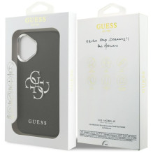 Guess Guess Grained Big 4G Classic Logo case for iPhone 17 - black