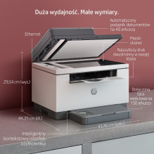 Multifunction Printer - HP LaserJet MFP M234sdn, 30 PPM, 40 Sheet ADF, Black and White