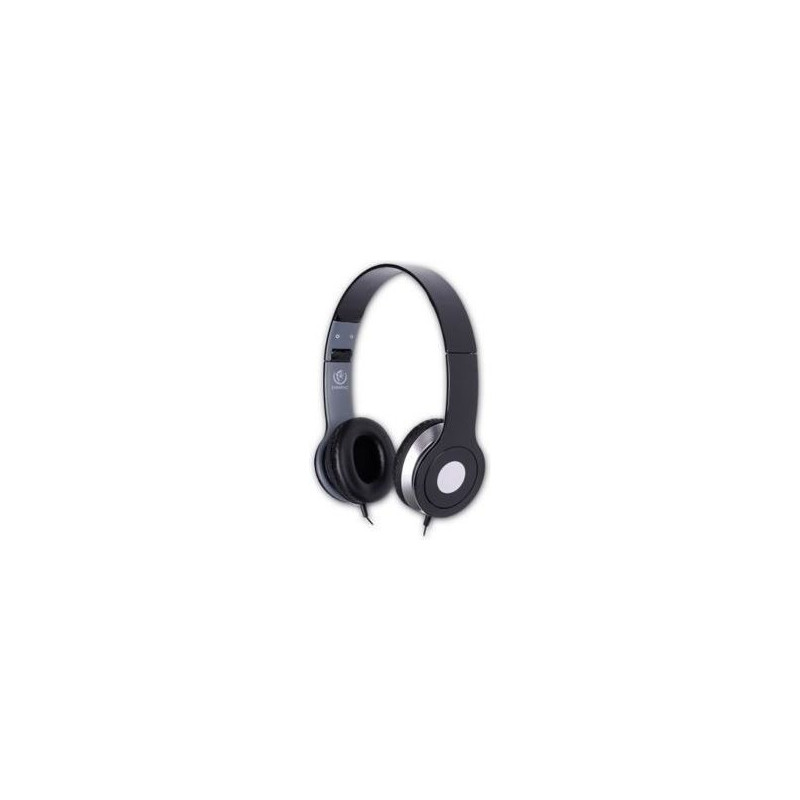 REBELTEC CITY black stereo headphone with microph.