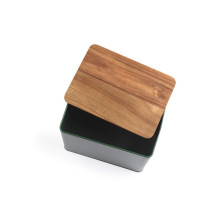 Salter BW12899G Toronto Bread Bin Green / Wooden