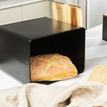 Salter BW128991 Toronto Bread Bin Black / Wooden
