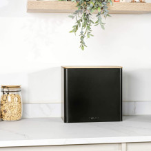Salter BW128991 Toronto Bread Bin Black / Wooden
