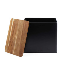 Salter BW128991 Toronto Bread Bin Black / Wooden