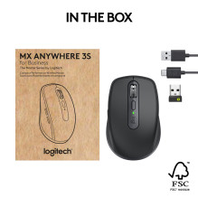 MOUSE USB WRL MX ANYWHERE 3S / GRAPHITE 910-006958 LOGITECH