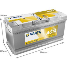 Akumuliatorius Varta A4, 105 Ah, 950 A, 12 V Akumuliatorius Varta A4, 105 Ah, 950 A, 12 V