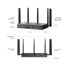 TP-LINK Omada 4G+ Cat6 WiFi 6 AX3000 Gigabit VPN Router