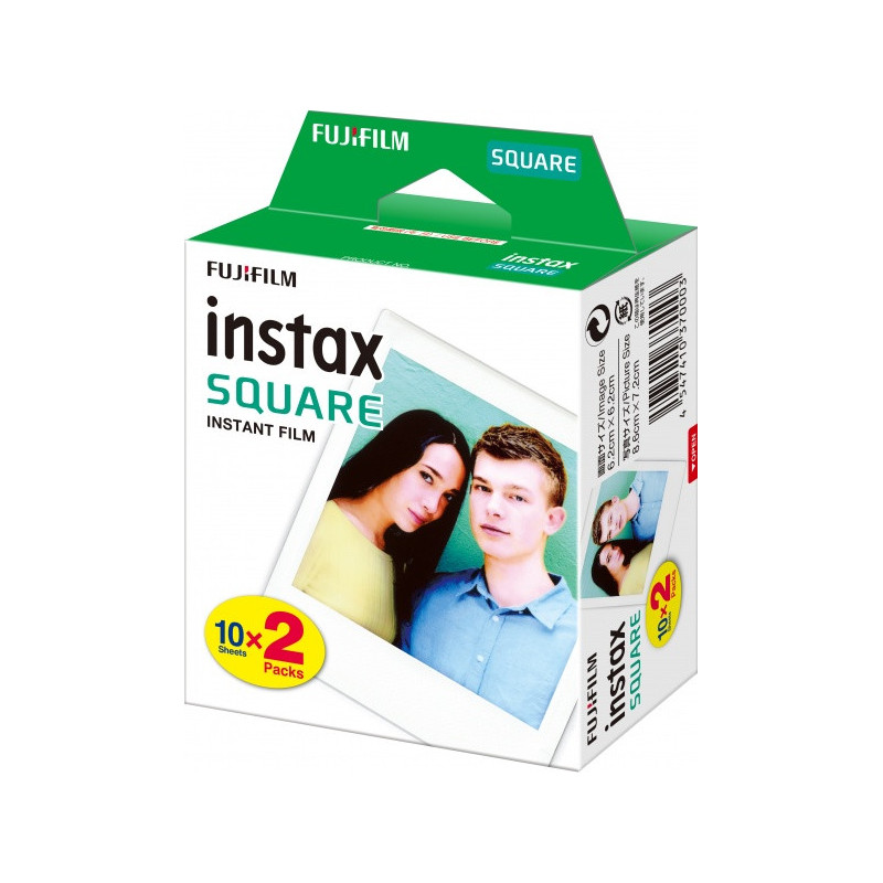 Nuotraukų Popierius - Fujifilm Instax Square Glossy Film 2x10PK, 20 Lapų, Blizgus Paviršius