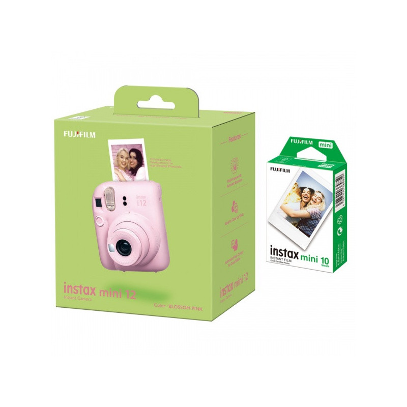 Instant camera instax mini 12 BLOSSOM PINK+instax mini glossy (10 vnt)