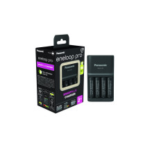 Įkroviklis - Panasonic ENELOOP Pro K-KJ55HCD40E, 4xAA, apie 2 valandų įkrovimo laikas, Juodas Įkroviklis - Panasonic ENELOOP Pro K-KJ55HCD40E, 4xAA, apie 2 valandų įkrovimo laikas, Juodas