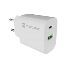 WALL CHARGER NATEC RIBERA 1X USB-A + 1X USB-C 20W WHITE