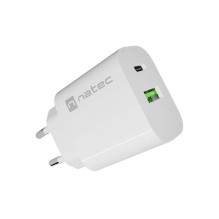 WALL CHARGER NATEC RIBERA 1X USB-A + 1X USB-C 20W WHITE