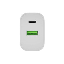 WALL CHARGER NATEC RIBERA 1X USB-A + 1X USB-C 20W WHITE