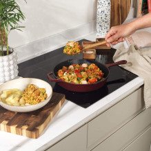 Salter BW13773R 26cm Cast Iron FryPan, Red
