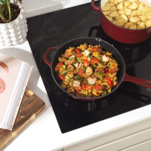 Salter BW13773R 26cm Cast Iron FryPan, Red