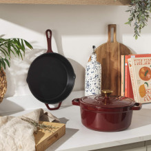 Salter BW13773R 26cm Cast Iron FryPan, Red