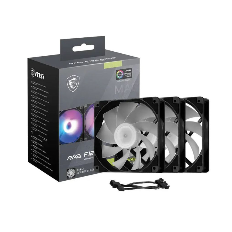 MSI MAG F120 ARGB-3RB Gehauselufter Triple Pack (4711377250610)