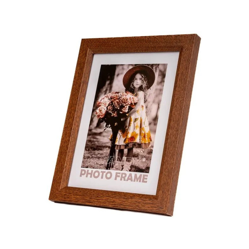 Rėmas - Fandy 50x70 Kampuotas Medinis Rėmas 20mm Tamsiai Rudas